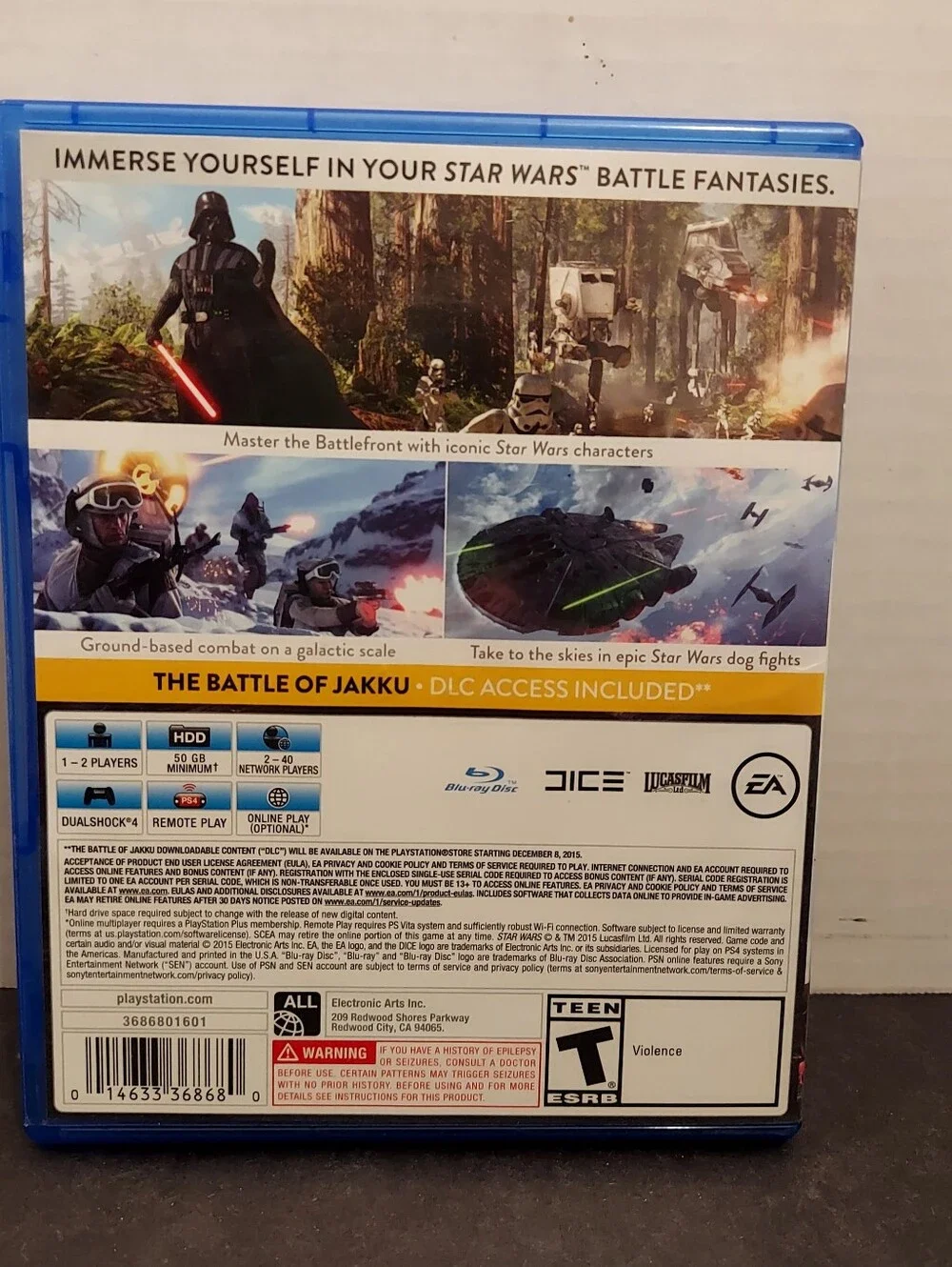 Star Wars: Battlefront PlayStation 4 PS4 Complete Cib Star Wars Battlefront Ps4